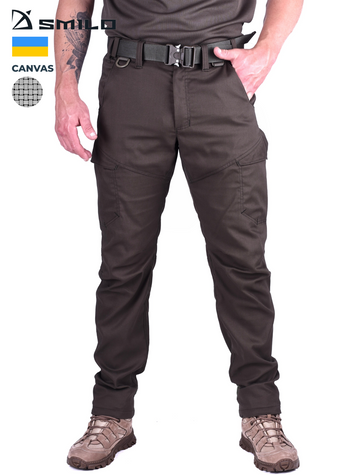 Тактичні штани SMILO cargo canvas olive XS KAP80 фото