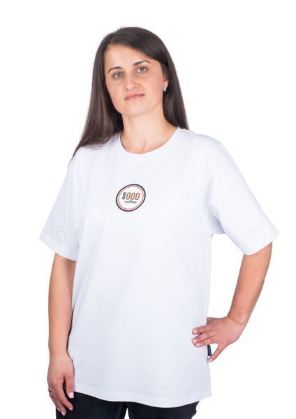Женская базовая футболка SMILO из кулирного хлопка White XS TSW1 фото