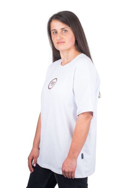 Женская базовая футболка SMILO из кулирного хлопка White XS TSW1 фото