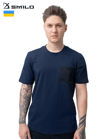 Футболка чоловіча S1 Navy Blue SMILO XS KAP200 фото