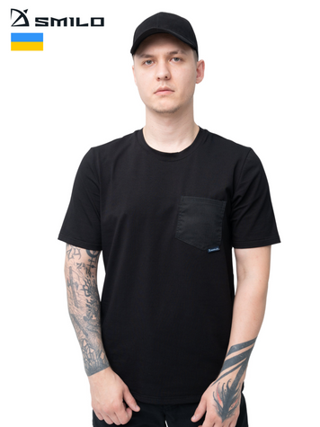Футболка чоловіча S1 Black  SMILO XS KAP210 фото