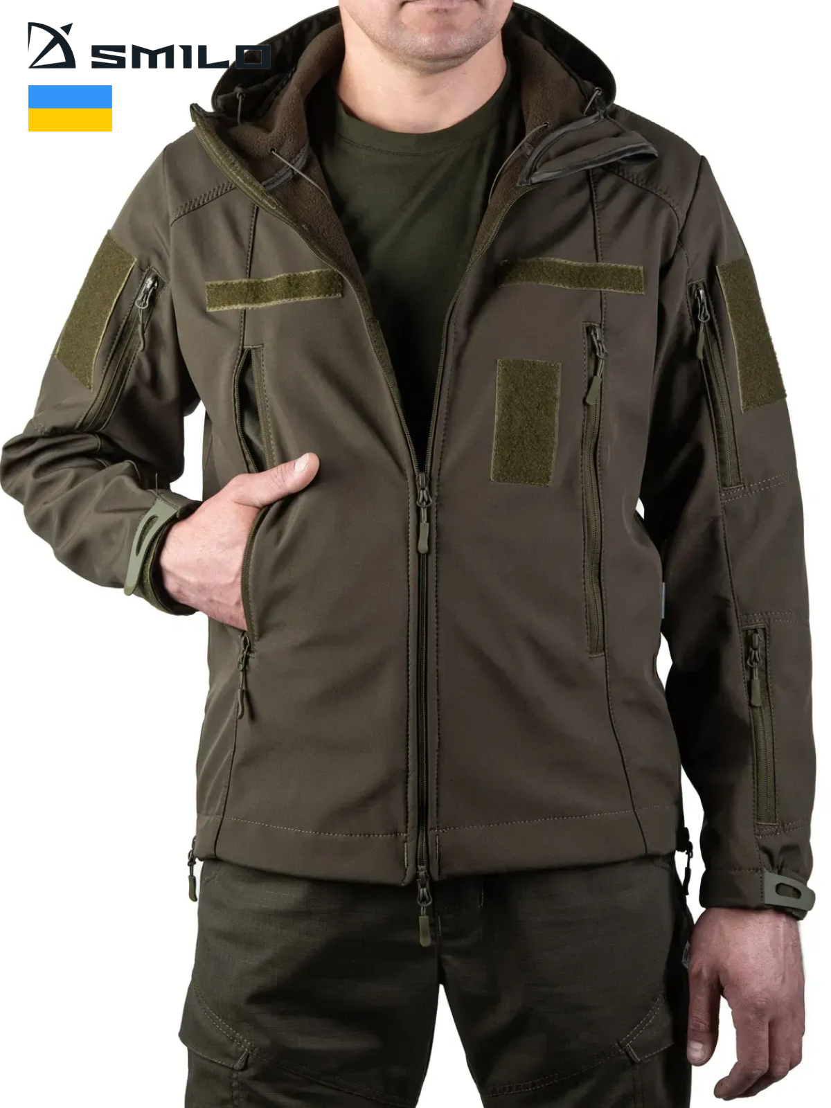 Smilo Купити Тактична куртка SMILO soft shell olive S 1000 в інтернет ...